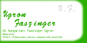 ugron faszinger business card